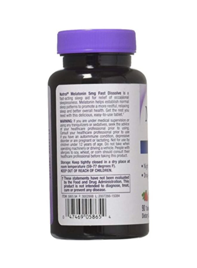 Natrol Melatonin Fast Dissolve 5mg - 90 Tablets - Image 2